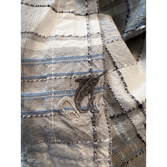 Tommy Bahama Silk Blend Plaid Textured Short Sleeve Button Down Shirt Size XL - Picture 7 of 9